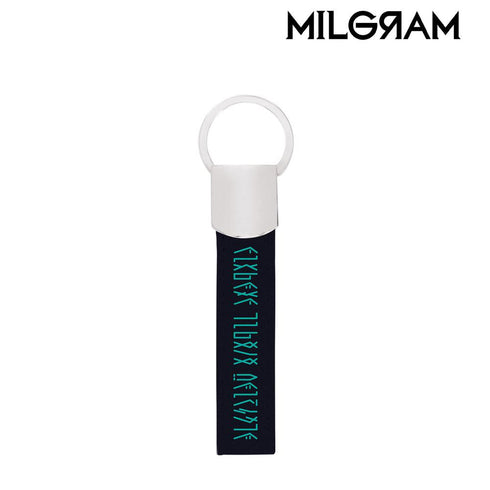 『MILGRAM -ミルグラム-』アマネ 囚人服ベルト風 キーリング付き合皮キーホルダー【202510再販】